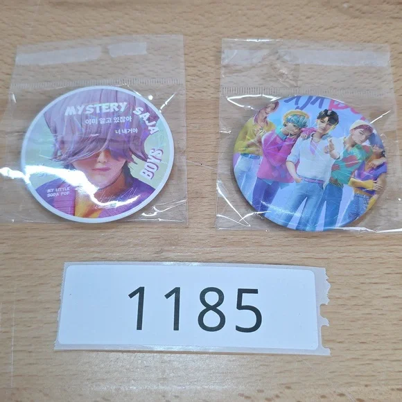 Saja Colorful K-Pop Round Pin Set — Purple & Multicolor 2 - Picture 4 of 6